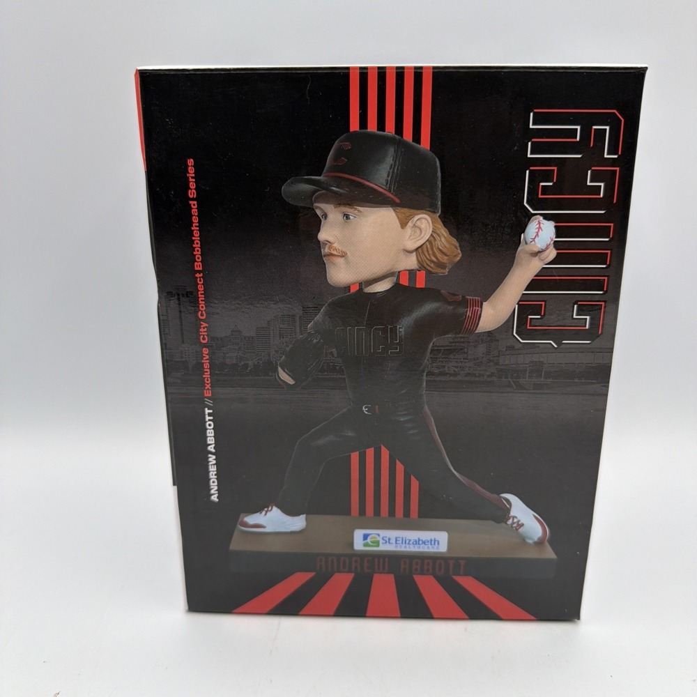 Andrew Abbott Cincinnati Reds MLB City Connect Bobblehead 2026 SGA Black Red